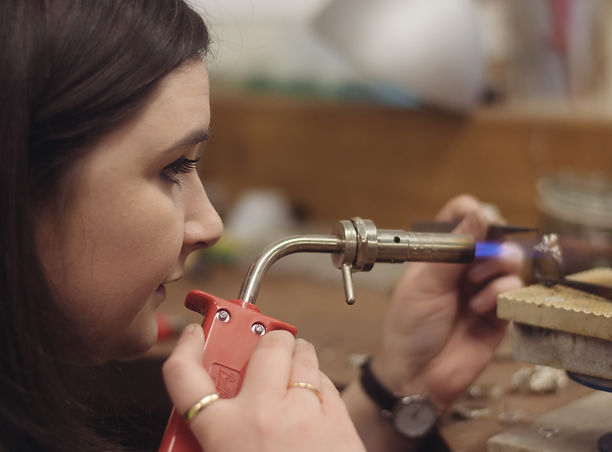 Jane Harrison Jewellery - working in the studio